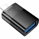 Адаптер Lightning USB Hoco UA36 OTG 480Mbps чорний алюмінієвий 34x10x17мм для підключення пристроїв - зображення 4