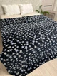 Велюровый плед Евро 200x220 Черный Звезды (Д-al-dev-008) - изображение 1