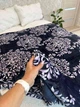 Велюровый плед Евро 200x220 Темно-синий (Д-al-dev-001) - изображение 2