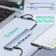 Хаб 8 в 1 SD/TF HDMI 4K30Hz USB2.0 USB 3.0 Type-C PD 100W Stone ST-H30 - зображення 3