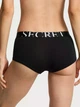 Котонові трусики-шорти Victoria's Secret Exploded Logo Cotton Boyshort Panty S Чорні 27245769 - изображение 2