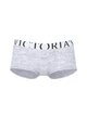 Котонові трусики-шорти Victoria's Secret Exploded Logo Cotton Boyshort Panty M Сірі 27245982 - изображение 3