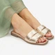 Женские шлепанцы кожаные Lasocki WI16-MENA-16 5904862286860 40 26.5 см Золотистые (5904862293004) - изображение 2