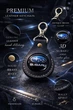 Брелок SUBARU ручная робота натуральная кожа 50мм - изображение 4