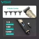 Тример VGR V акумуляторний 4 насадки LED дисплей 5 Вт USB зарядка 1200 mAh для бороди, голови, тіла золотий (69Z) - изображение 15
