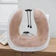 Массажная подушка U-Shaped Pillow Massage массажер с 3 функциями аккумулятор зарядка от USB беж - изображение 4