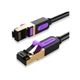 Патч-корд 1м, S/FTP cat 7 RJ-45 black Vention (ICDBF) - изображение 1