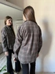 Рубашка для девочки подростковая детская в клетку сорочка оверсайз из фланели хлопковая байковая с длинным рукавом IRmAS 1350 рост размер 140 коричневая шоколадная - изображение 7