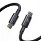 USB кабель на 100W Type-C на Type-C Baseus New Braided (1m, 100W). Black - зображення 1