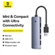 USB-хаб Baseus UltraJoy Series 4-Port HUB Lite USB 3.0 to USB 3.0 x4 15 см Black (6932172653385) - зображення 4