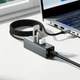 USB Хаб HOCO HB1D 4-in-1 converter (Type-C to 4xUSB 2.0, RJ45, 1m). Gray - изображение 7