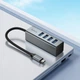 USB Хаб HOCO HB1C 4-in-1 converter (Type-C to 4xUSB 3.0, 5Gbps, 0.2m). Gray - изображение 8