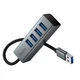 USB Хаб HOCO HB1B 4-in-1 converter (USB to 4xUSB 3.0, 5Gbps, 0.2m). Gray - зображення 4