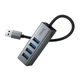 USB Хаб HOCO HB1B 4-in-1 converter (USB to 4xUSB 3.0, 5Gbps, 0.2m). Gray - зображення 5