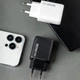 Мережевий зарядний пристрій Proove Silicone Power 2 30W (Type-C + USB) Black (643680001) - зображення 5