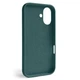 Чехол Fiji Silicone Case для Apple iPhone 16 бампер накладка Soft Touch с микрофиброй Midnight Green - изображение 2