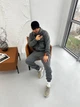 Спортивний костюм чоловічий без утеплення з толстовкою на блискаві з тринитки петлі 2XL сірий - зображення 4