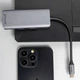 USB-хаб Proove Iron Link 6-в-1 2xUSB-A 3.0 + SD/TF + RJ45 + HDMI Silver (546910012) - зображення 3
