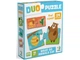 Пазлы Duo Животные Кто Что Ест, DoDo, 24 эл., 300691 - изображение 1