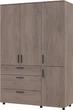 Шкаф для одежды Doros Торн 3 ДСП/3Ш (штанга) 135х51.6х200 см Кремона Канноло (44900477) - изображение 1
