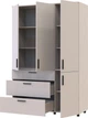 Шкаф для одежды Doros Торн 3 ДСП/3Ш (полки) 135х51.6х200 см Кашемир (44900498) - изображение 2