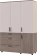 Шкаф для одежды Doros Торн 3 ДСП/3Ш (полки) 135х51.6х200 см Кремона Канноло/Кашемир (44900502) - изображение 1