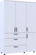 Шкаф для одежды Doros Торн 3 ДСП/3Ш (полки) 135х51.6х200 см Белый (44900486) - изображение 6