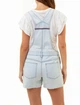 Женский джинсовый комбинезон U.S. Polo Assn. HEM SHORTALLS — Light Wash, 100% Cotton, Old Money XS светло-голубой - изображение 4