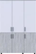 Шкаф для одежды Doros Торн 3 ДСП (полки) 135х51.6х200 см Сосна Натти/Белый (44900508) - изображение 4