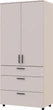 Шкаф для одежды Doros Торн 2 ДСП/3Ш (полки) 90х51.6х200 см Кашемир (44900450) - изображение 1