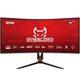 Монитор изогнутый 34" Qube Overlord C34UQ180H, Black - изображение 1