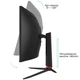 Монитор изогнутый 34" Qube Overlord C34UQ180H, Black - изображение 9