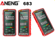 Мультиметр Aneng 683 red аккумуляторный, сенсорный экран - изображение 2