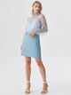 Юбка H&M 38 Голубой 31-0554 - изображение 1