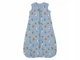 Спальний мішок бавовняний утеплений для хлопчика Lupilu Ecoprint 456867 068 см (3-6 months) блакитний - зображення 1