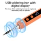 Електричний паяльник з акумулятором LED-дисплей Регулювання нагріву Orange (5134) - зображення 2