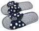 Женские домашние текстильные тапки горох темно-синие 40 - изображение 2