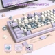 Клавіатура Attack Shark X75 White-Purple АЛЮМІНЄВА RGB Підсвічування бездротова - зображення 7