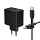 Мережевий зарядний пристрій Borofone BAS17A Erudite GaN 65W (USB-C + USB-A) + кабель Type-C to Type-C - зображення 3