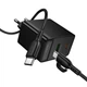 Мережевий зарядний пристрій Borofone BAS17A Erudite GaN 65W (USB-C + USB-A) + кабель Type-C to Type-C - зображення 4