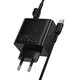 Мережевий зарядний пристрій Borofone BAS17A Erudite GaN 65W (USB-C + USB-A) + кабель Type-C to Type-C - зображення 6