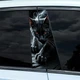 Наклейки на стойки дверей авто ARB 3D TUNING STUDIO Кот Ч 500х220х0.15мм=2штуки - изображение 1