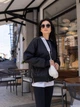 Женский бомбер черный демисезонный на молнии, стиль oversize 48-50р - изображение 3