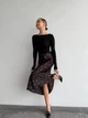 Жіноча довга спідниця в квіти Uaclothes 42 Чорний (like37211-176431364) - зображення 2