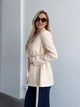 Жіночий класичний жакет з V-подібним вирізом Uaclothes 46-48 Бежевий (like37222-176541350) - изображение 4