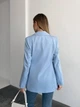 Женский классический пиджак голубого цвета 37217 42/44 - изображение 5