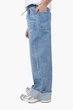 Джинсы wide leg для девочки 146 цвет голубой YUKI ЦБ-00290688 - изображение 2