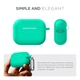 Силиконовый чехол для наушников Apple AirPods Pro, Hang Case, зеленый, ультратонкий защитный кейс толщиной 2 мм, защита от царапин, пыли и ударов, компактный, с карабином для крепления, ArmorStandart (ARM56102) - изображение 2