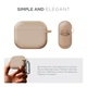 Силиконовый чехол для наушников Apple AirPods 3, Hang Case, пудровый, ультратонкий защитный кейс толщиной 2 мм, защита от царапин, пыли и ударов, компактный, с карабином для крепления, ArmorStandart (ARM60321) - изображение 2