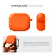 Силиконовый чехол для наушников Apple AirPods 3, Hang Case, оранжевый, ультратонкий защитный кейс толщиной 2 мм, защита от царапин, пыли и ударов, компактный, с карабином для крепления, ArmorStandart (ARM60318) - изображение 2